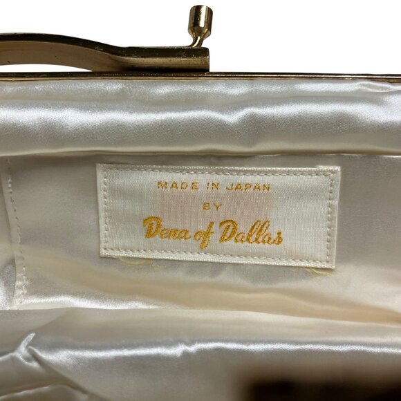 Vintage Beaded Clutch by Dena of Dallas – Ivory Pearl Purse Made in Japan - Picture 6 of 10